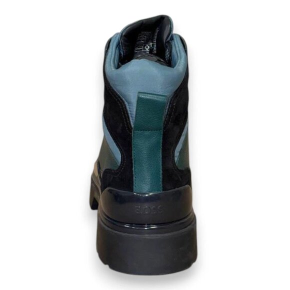 BOSS Chanan Men's Green Black Leather Ankle Boots US 9 (UK 8 EU 42) MSRP $380 - Picture 3 of 4